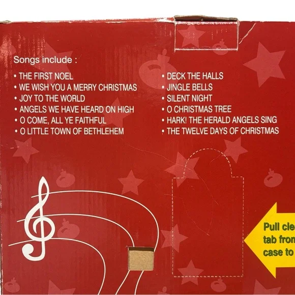 VTG 12 Carols Of Christmas Musical Wall Clock Original Box Instructions Works! - Picture 7 of 8